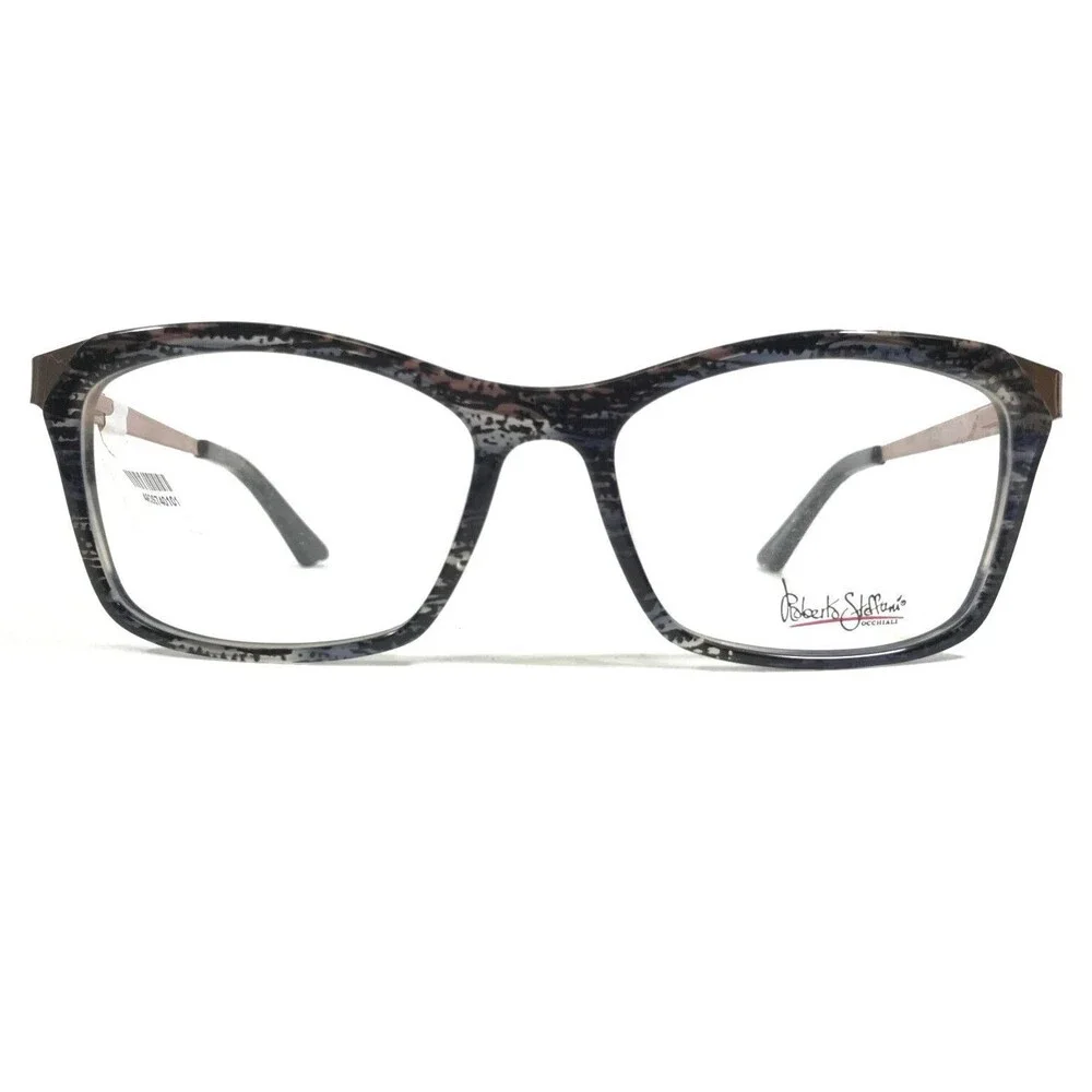 Roberto Steffani RS 166 COL 50 Eyeglasses Frames Black Pink Square 53-16-140
